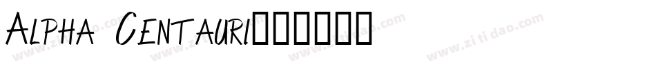 Alpha Centauri字体转换